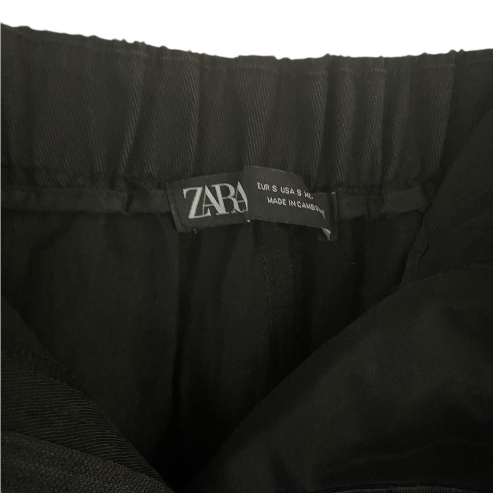 Zara Black Women Pants Wide Leg Size S - Picture 7 of 7